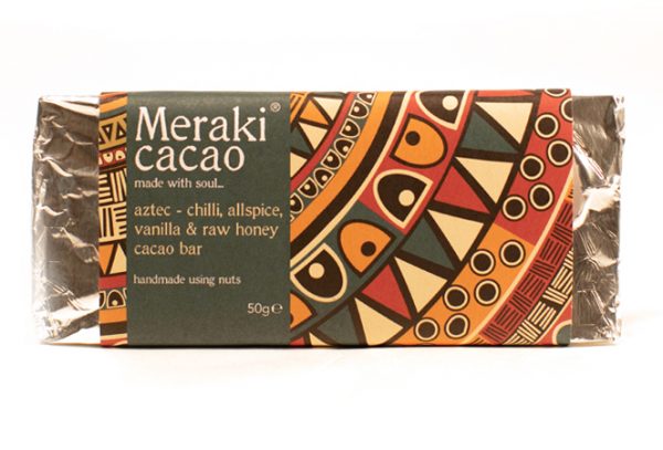 Meraki Cacao Aztec bar - chilli, allspice, vanilla & honey
